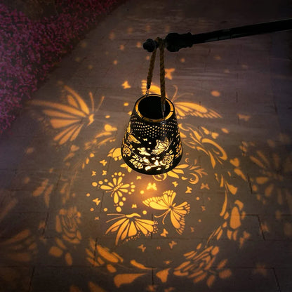 Solar Floral Butterfly Hollow Latern Light