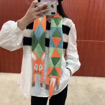 Animals Cartoon Knitted Scarves