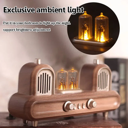 Enceinte Bluetooth rétro avec lampe d'ambiance