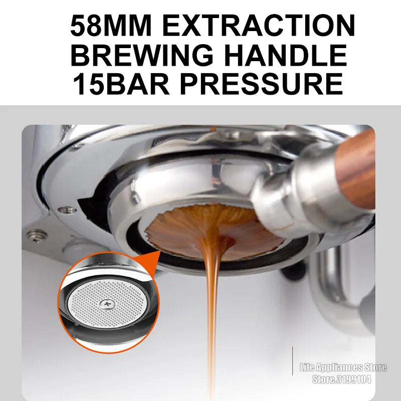 Cafetera comercial semiautomática de 15 bares