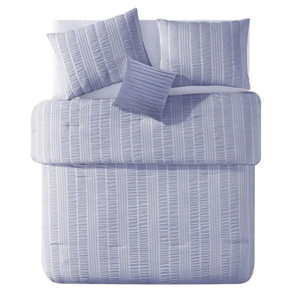 Navy Stripe Comforter Set