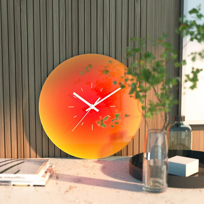 Sunset Gradient Glass Wall Clock