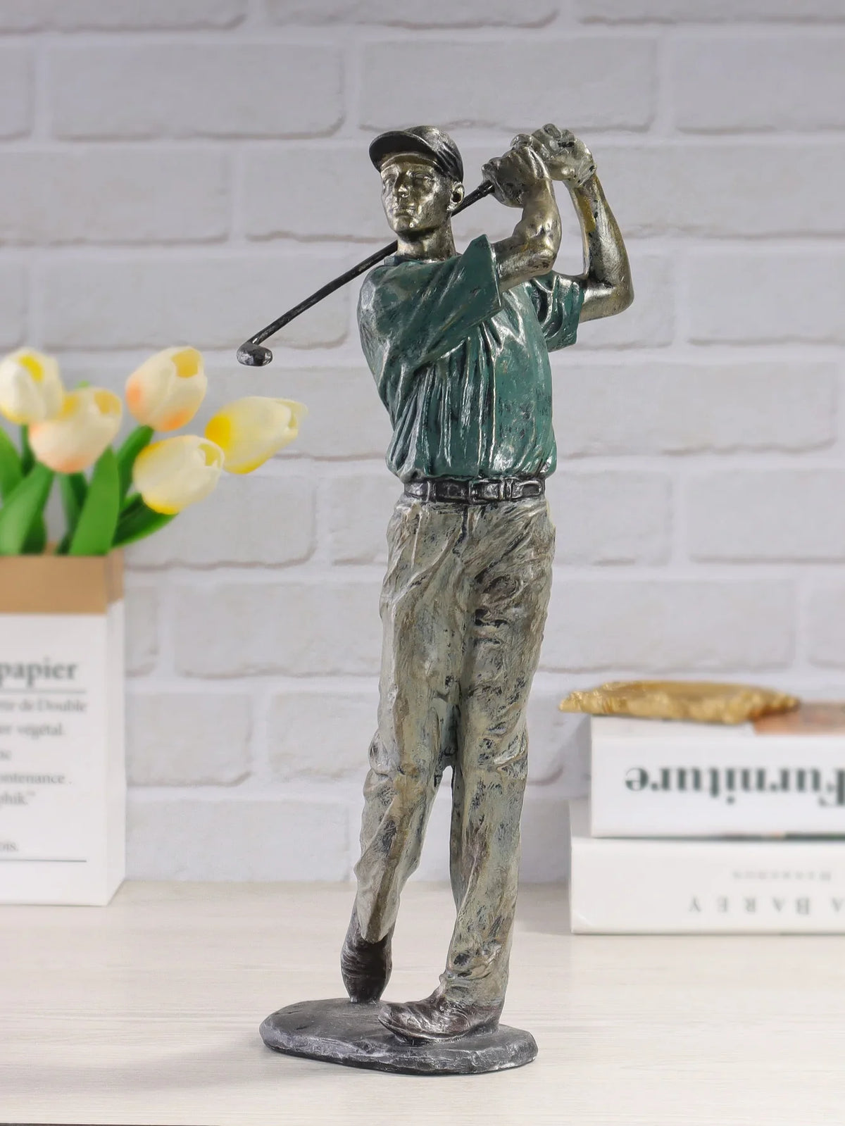 Golfer Resin Sculpture