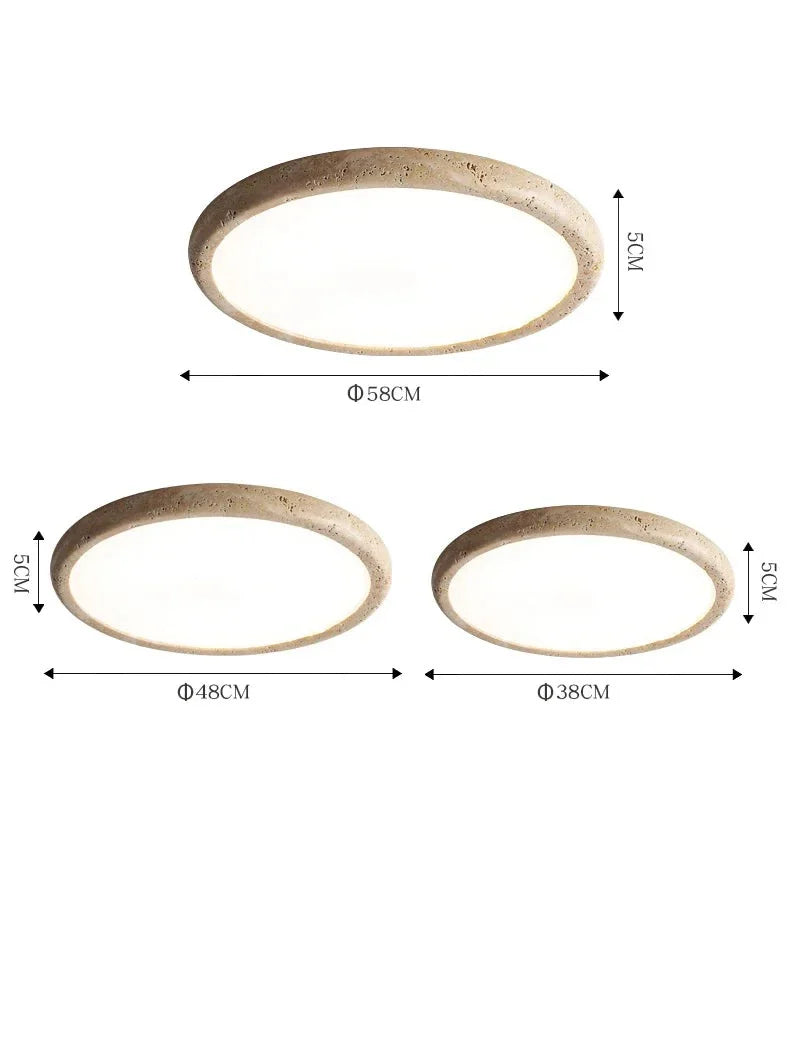 Minimal Natural Stone Disc Shape Ceiling Light