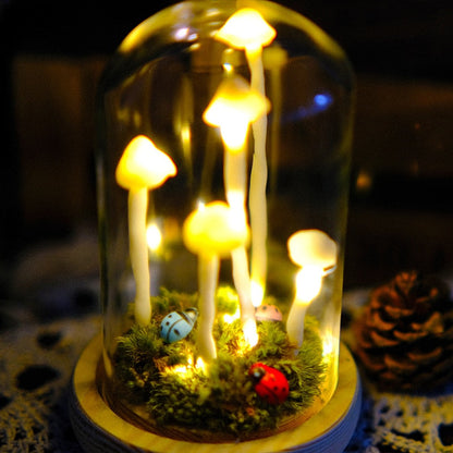 DIY Ladybug Mushroom Night Light