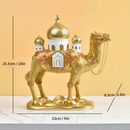 Decorative Camel Figurine with Dome Palace