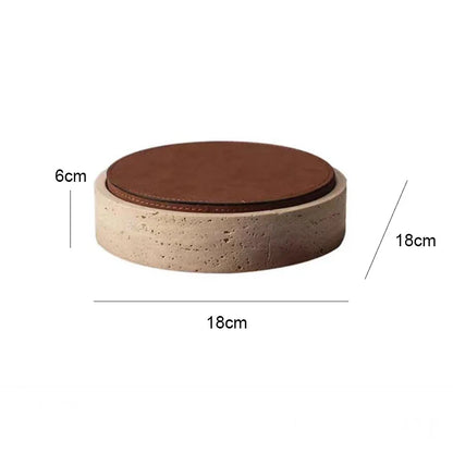 Luxury Travertine Jewelry Box with Lid