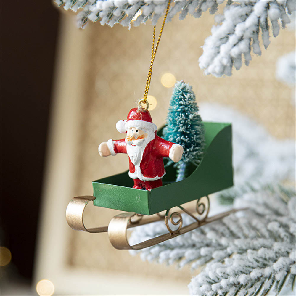 Santa Sleigh Christmas Tree Decor