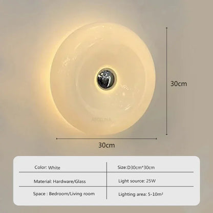 Applique murale nordique à LED en verre en forme de donut