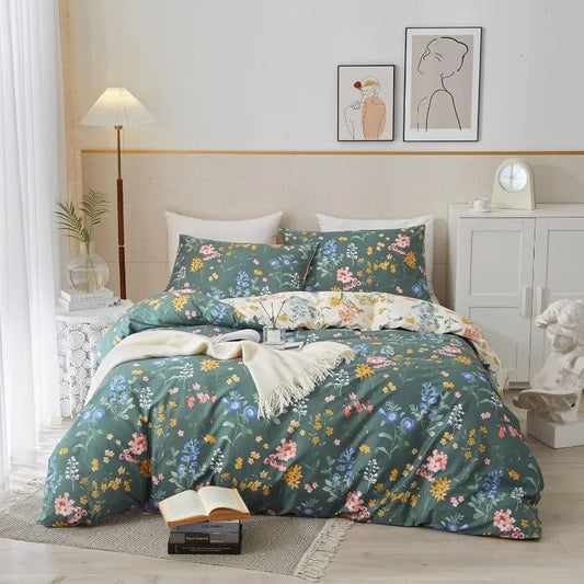 Botanical Bliss Floral Duvet Cover Set