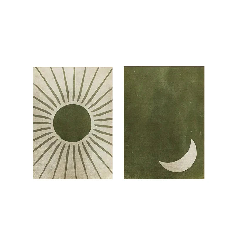 Boho Eclipse Canvas Wall Art