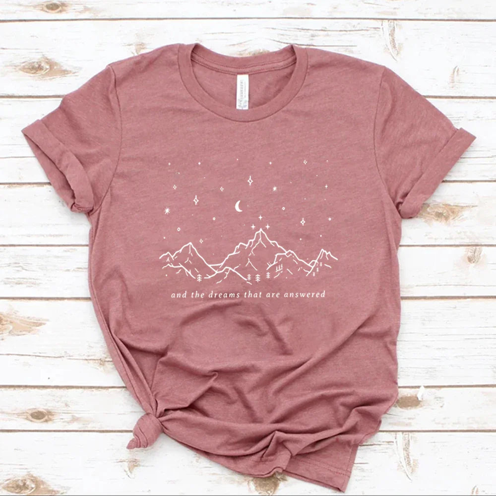 Dreams That Are Answered Mountain Sky T-Shirt