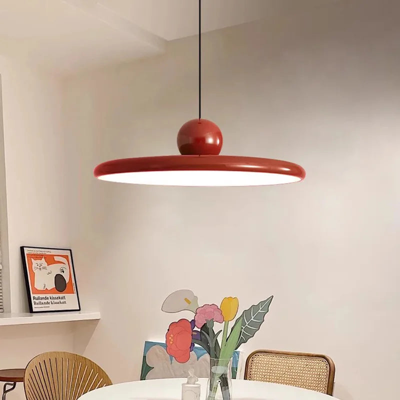 Cream Dish Pendant Light