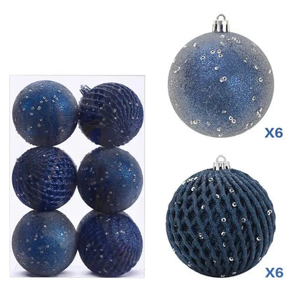 Boule brillante incassable, 12 pièces, décor d'arbre de noël