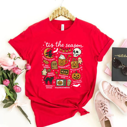 Tis The Season Shirt Retro Halloween Graphic Tee
