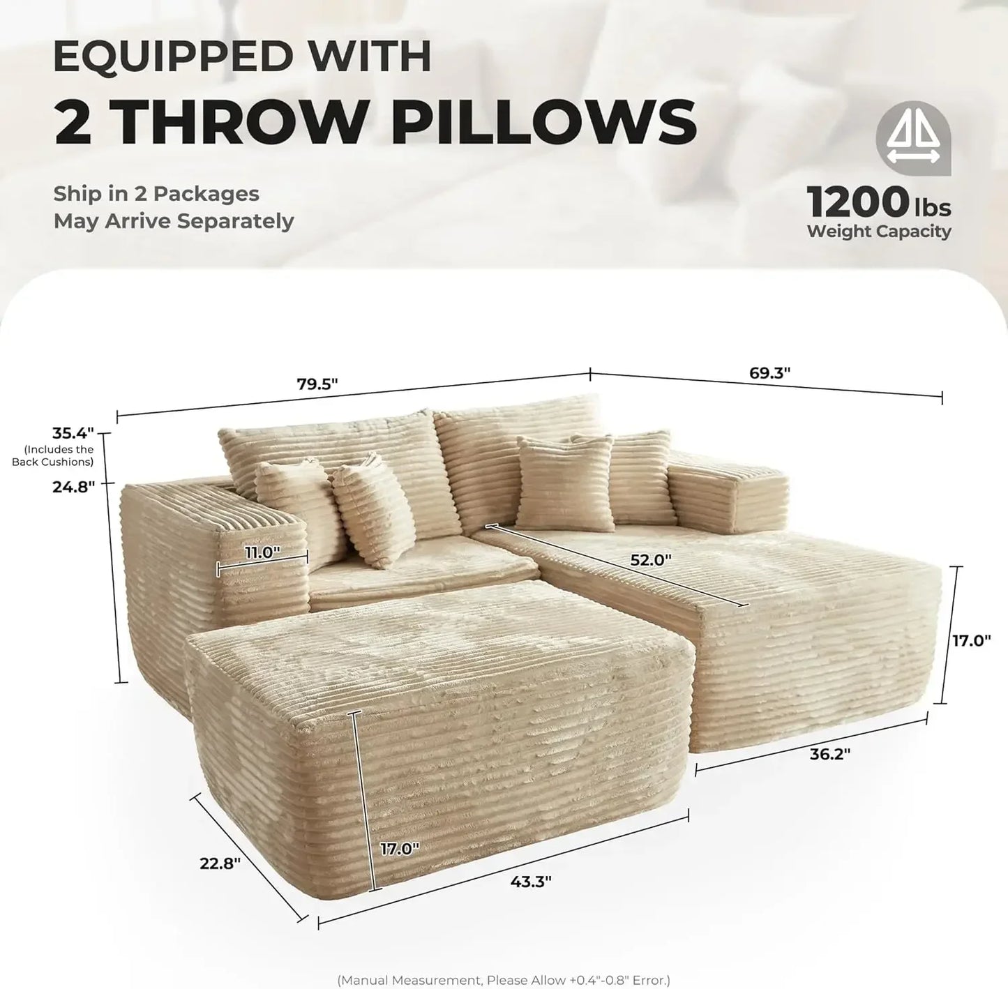 80" CloudNest Luxe Lounger