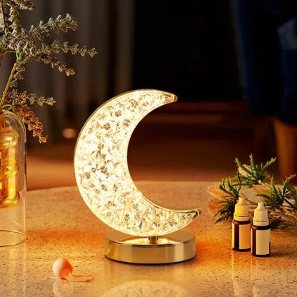 Lampe en cristal croissant de lune