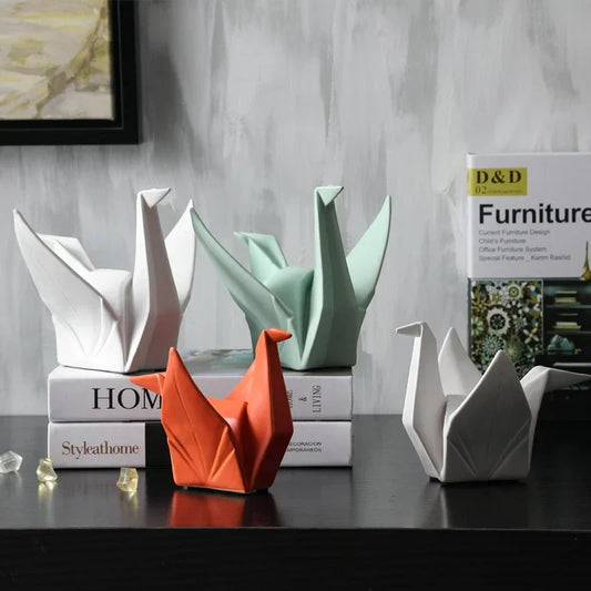 Abstract Ceramic Bird Sculpture | Home & Office Décor Figurine Sculpture