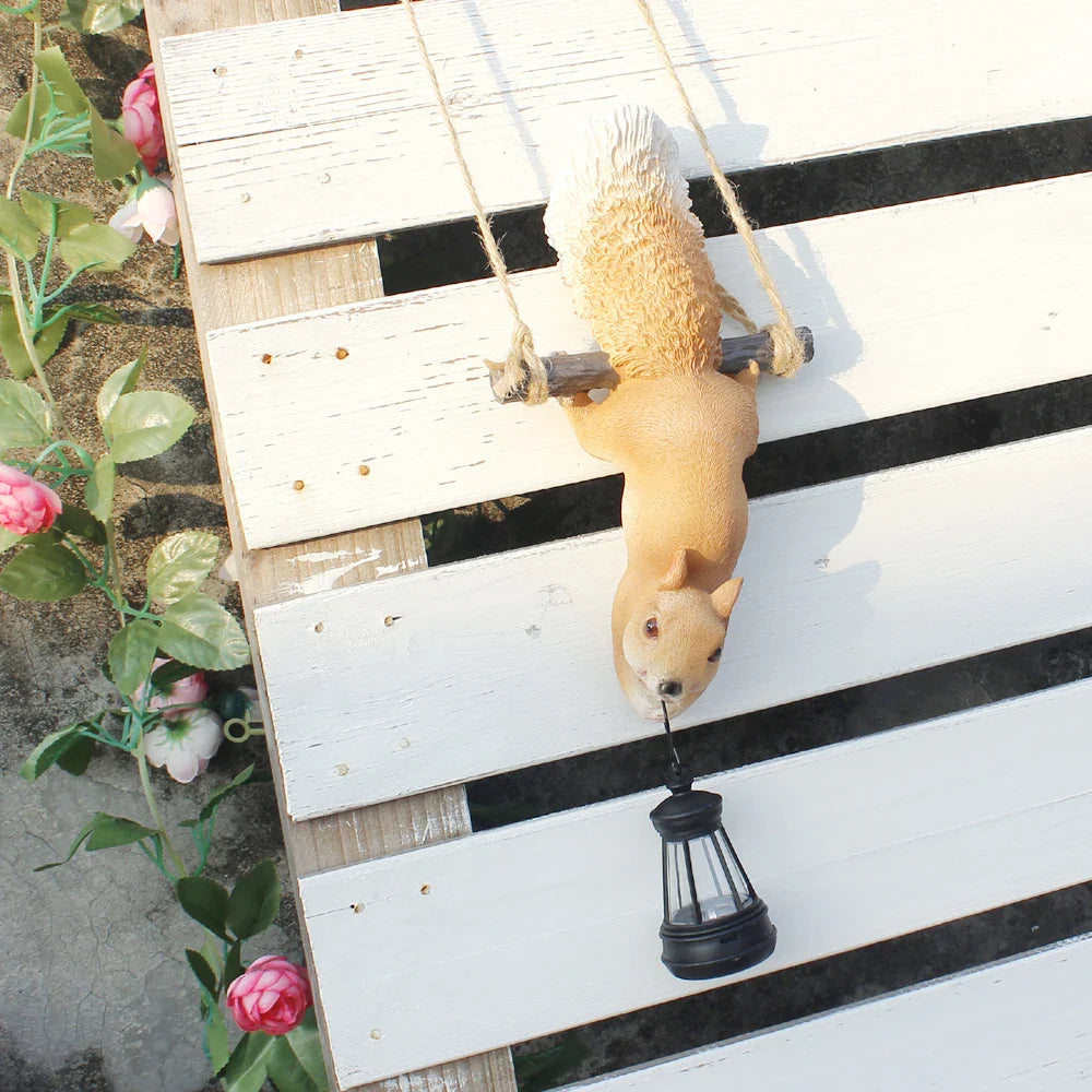 Oakglow Garden Squirrel Solar Statue
