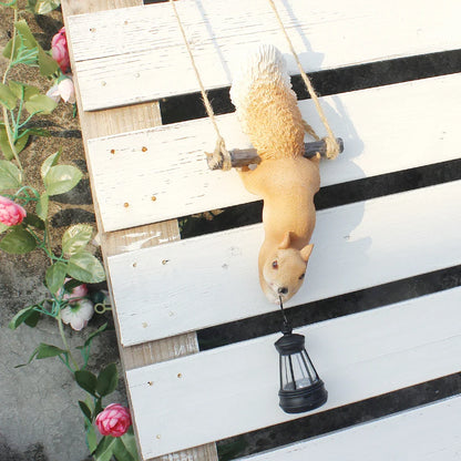Oakglow Garden Squirrel Solar Statue