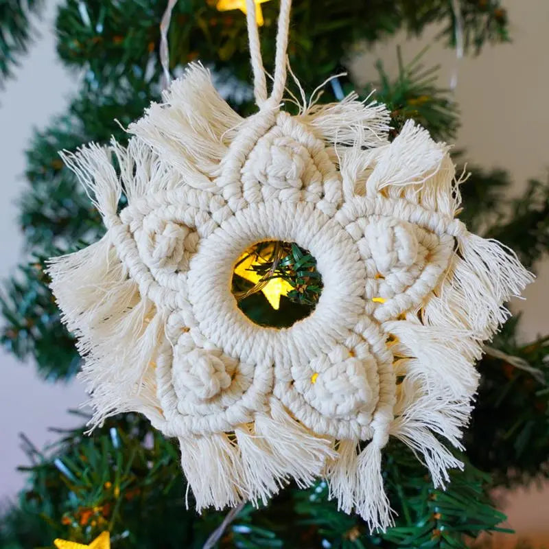 Hand Woven Macrame Christmas Tree Decor