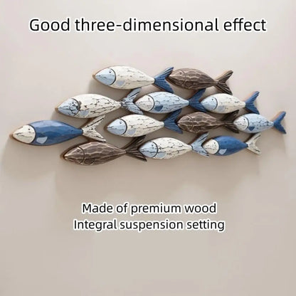 Handcrafted Wooden Fish Wall Art