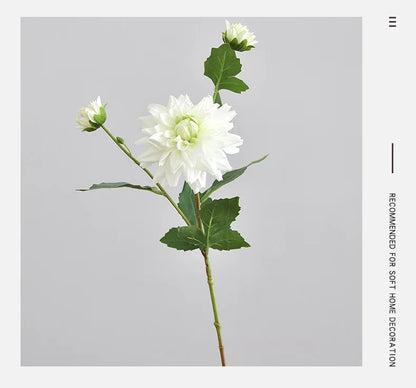 NordDahl Triple Bloom Artificial Dahlia Stem