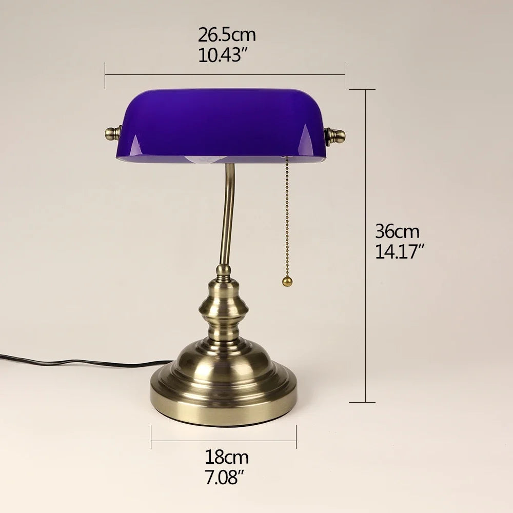 Retro Banker's Table Lamp