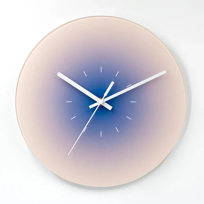 Sunset Gradient Glass Wall Clock