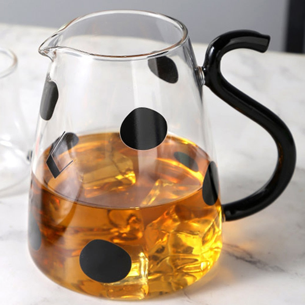 Cute Cow Glass Pitcher with Cup