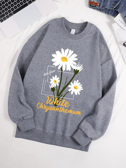 Little White Chrysanthemum Sweatshirt