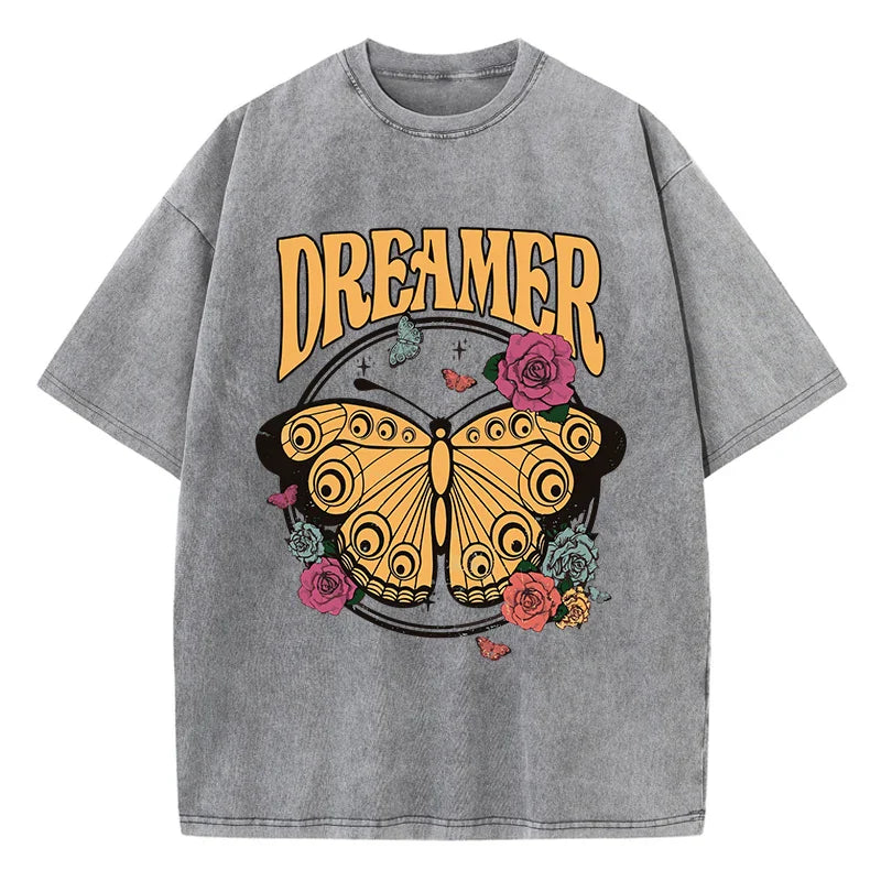 T-shirt graphique vintage Butterfly Dreamer