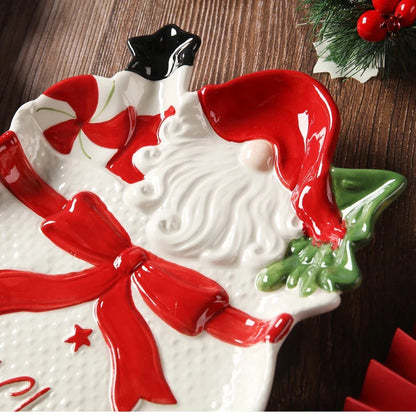 3D Hand-Painted Christmas Plates