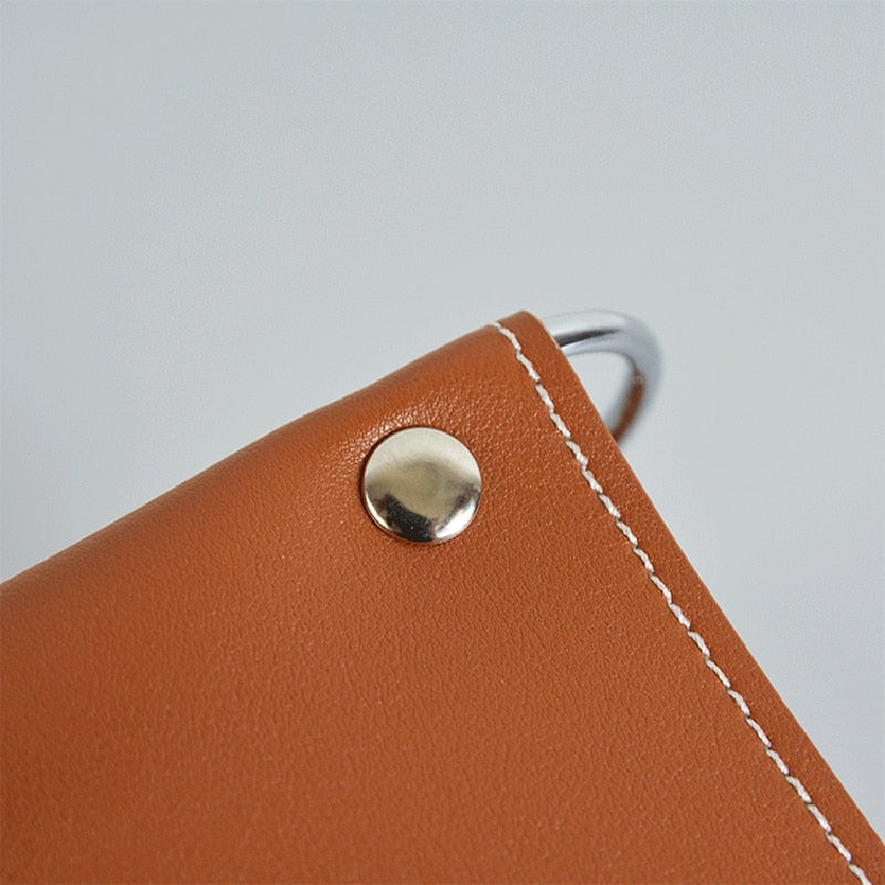 Leather and Metal Storage Organizer