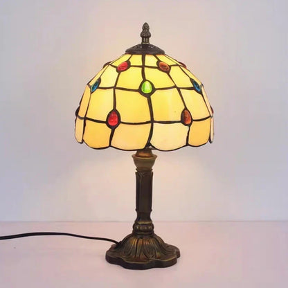 Vintage Stained Glass Desk Lamp