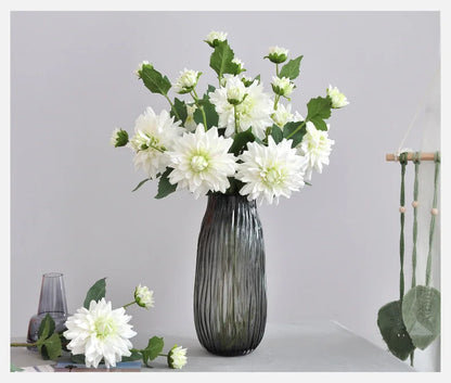 NordDahl Triple Bloom Artificial Dahlia Stem