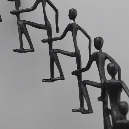 Climbing Figures Abstract Metal Sculpture