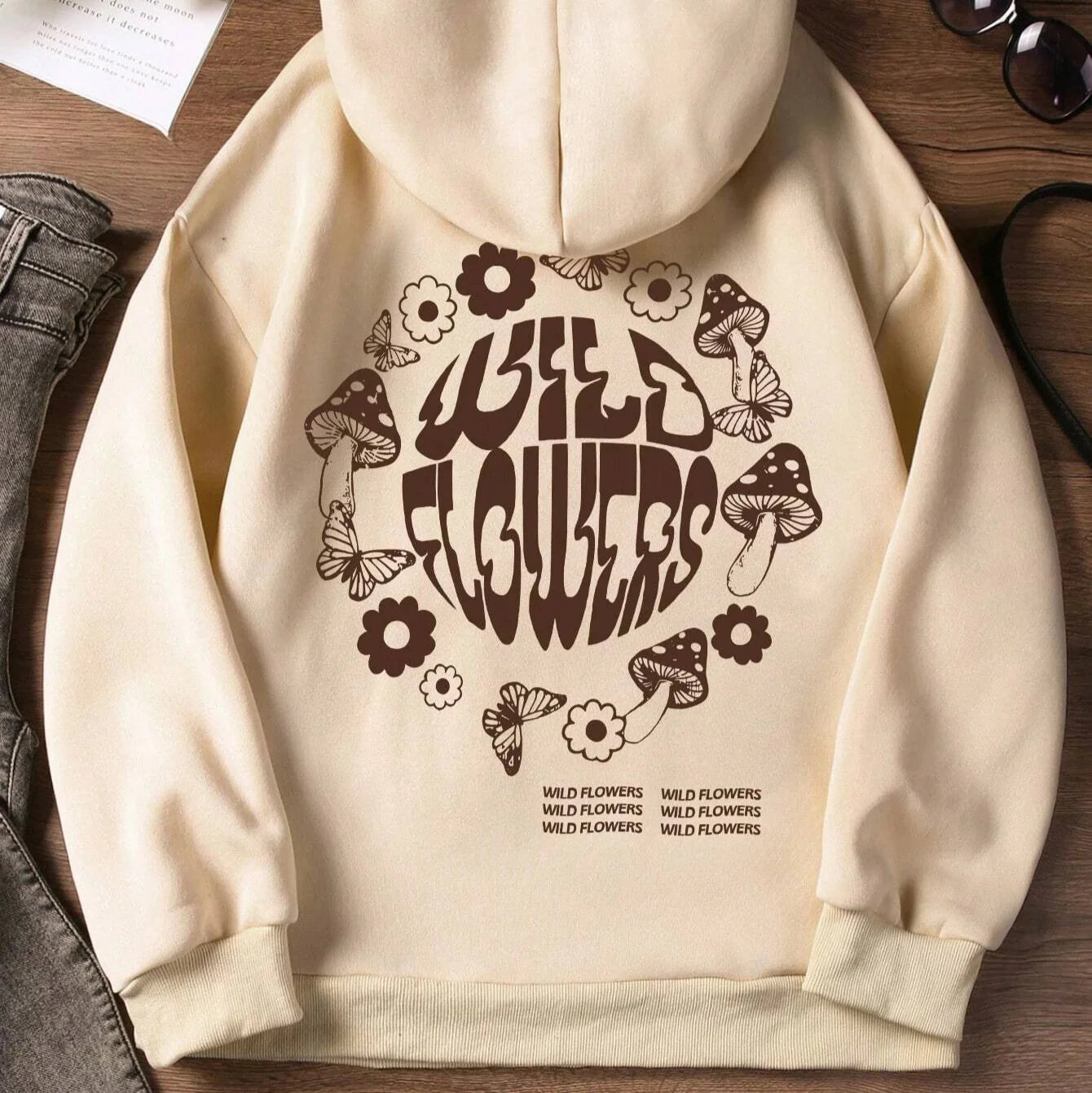 Wild Flowers Retro Hoodie