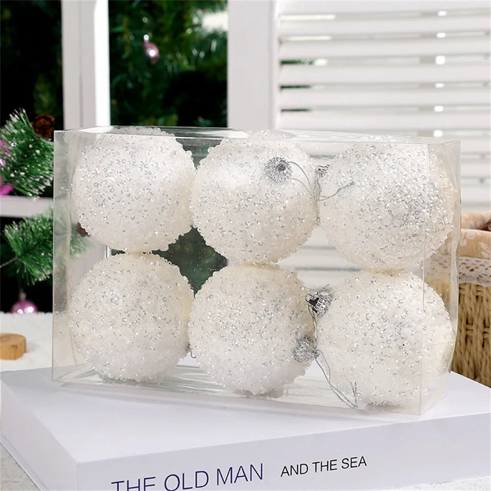 6pcs Shatterproof Christmas Baubles Tree Decor