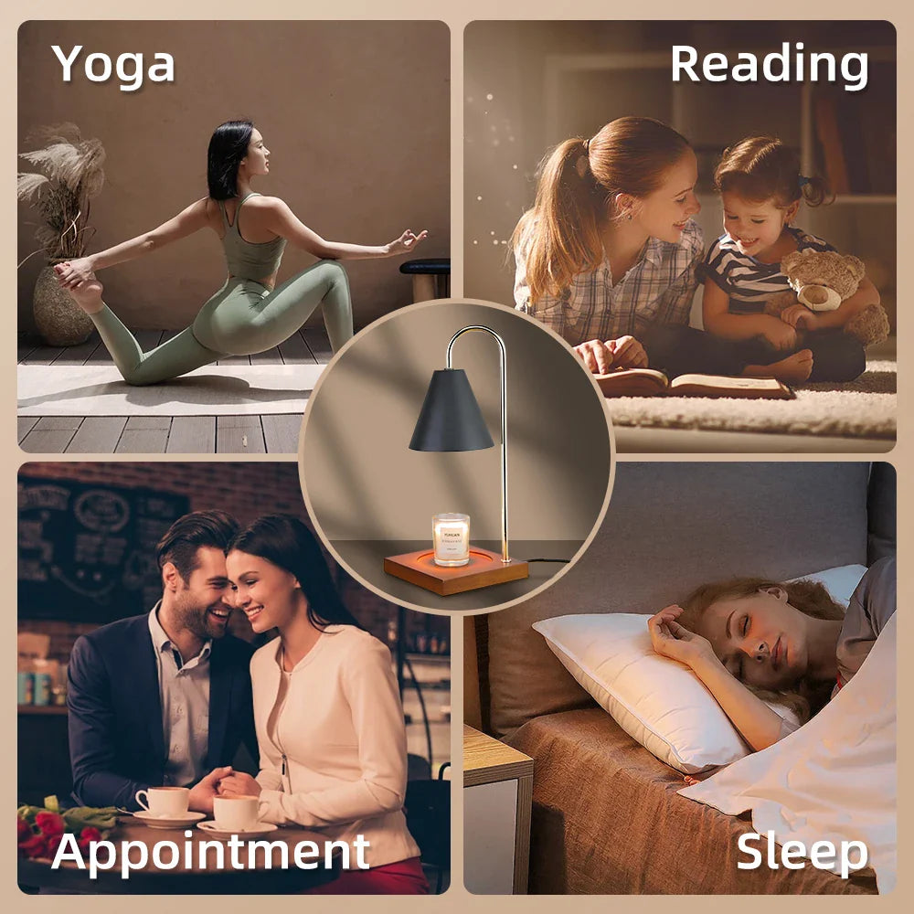 Lampe chauffe-bougie avec minuterie