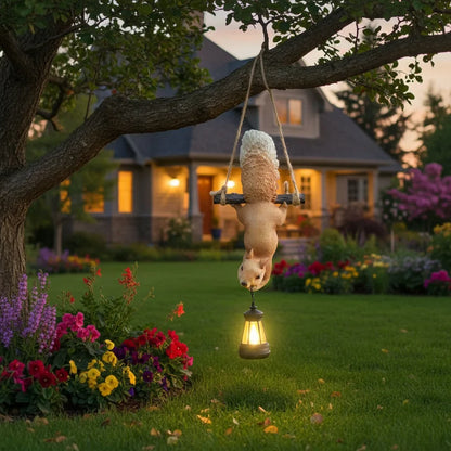 Oakglow Garden Squirrel Solar Statue
