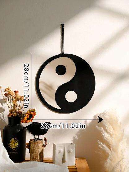 Yin Yang Wood Mirror