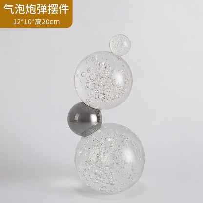 Modern Glass Butterfly and Planet Ball Ornaments