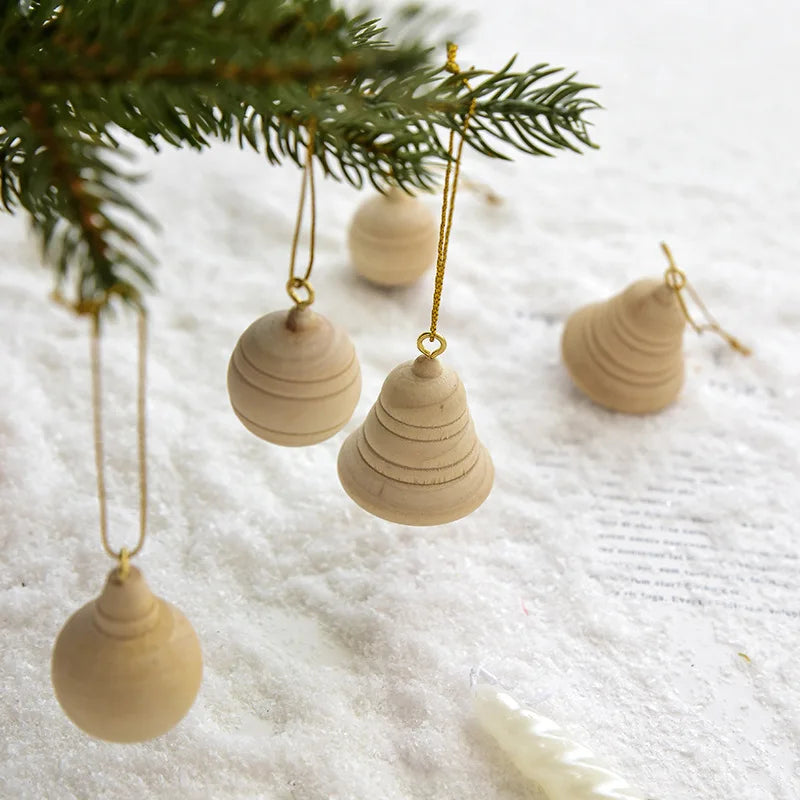 Decorazioni per albero di Natale in legno da 3 pezzi