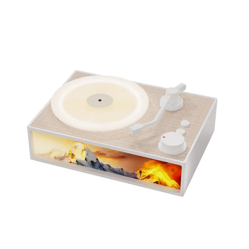 Enceinte Bluetooth de style tourne-disque rétro