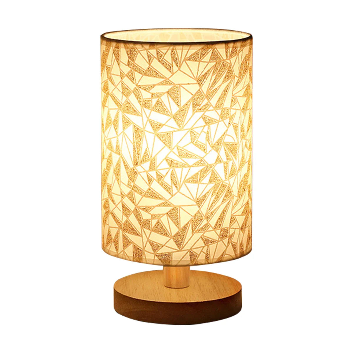 AuraGlow Wooden USB Table Lamp