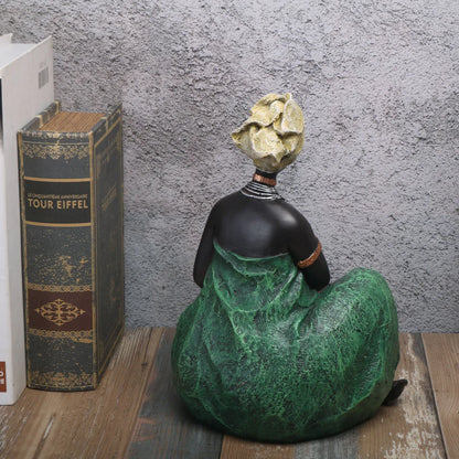 The Serene Spirit African Woman Figurine