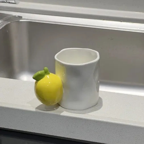Creative Fruit Handle Ceramic Mug