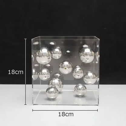 Modern Metal Ball Cube Ornament