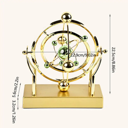 Kinetic Art Desk Decor - Celestial Orbit Perpetual Motion Pendulum astronomy home decor celestial orbit pendulum erpetual motion ornament Figurine kinetic sculpture desk decor Lamp minimalist office decor Organizer Sculpture unique gift for him